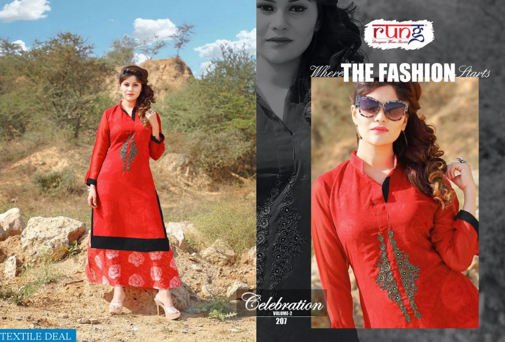 Rung Celebration vol-2 Wholesale readymade Tunics collection